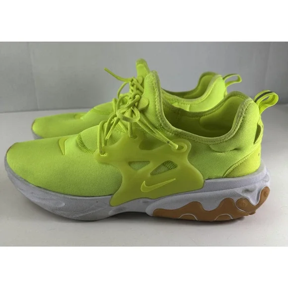 Nike Running Shoes Men's Size 11 React Presto AV2605-702 Neon Yellow Volt White - Picture 5 of 16